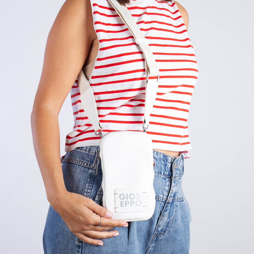 BOLSO MINI BANDOLERA COLOR BLANCO JENSEN