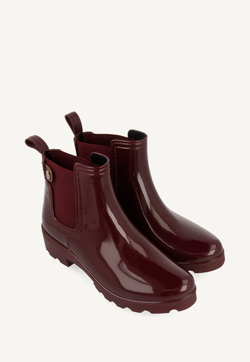 Botas de agua burdeos para mujer 40840
