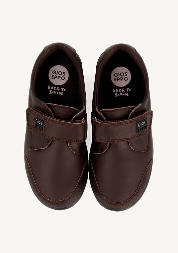 ZAPATOS COLEGIALES DE PIEL EN MARRÓN BETA