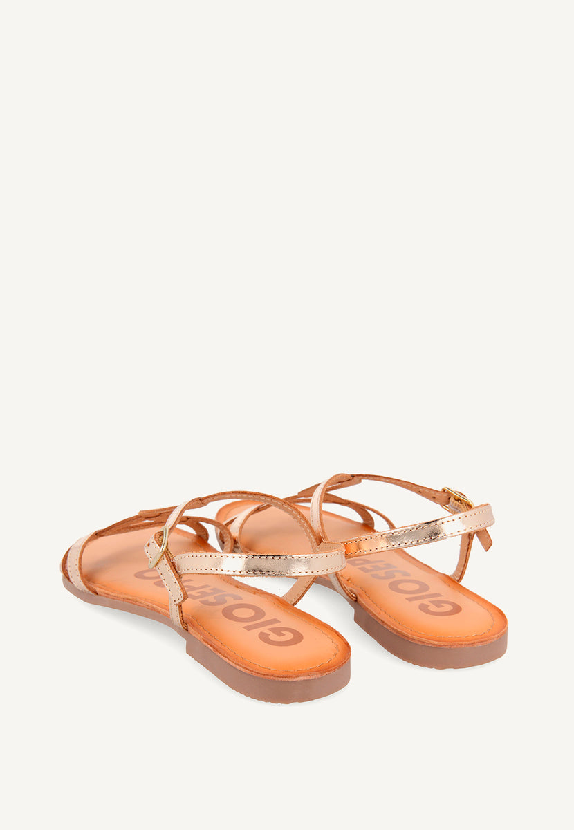 Sandalias de tiras finas doradas para mujer NAVASSA