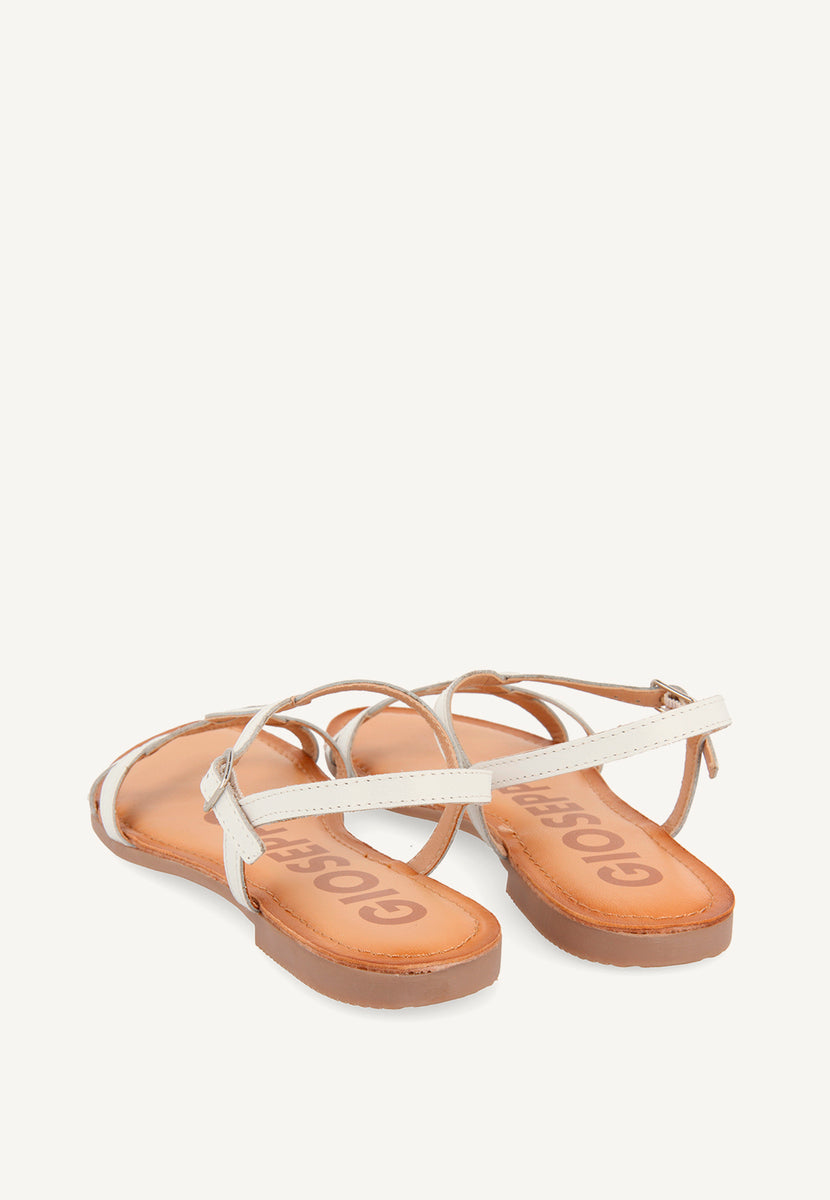 Sandalias de tiras finas blancas para mujer NAVASSA