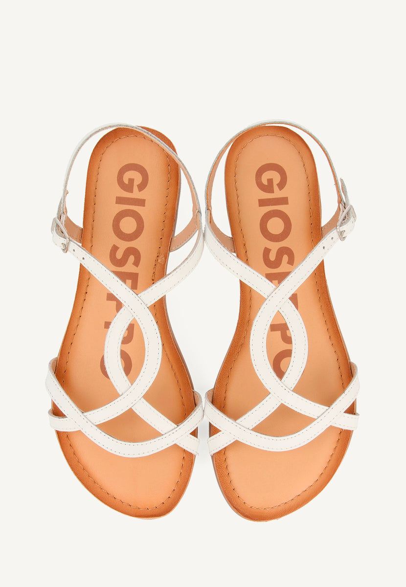 Sandalias de tiras finas blancas para mujer NAVASSA
