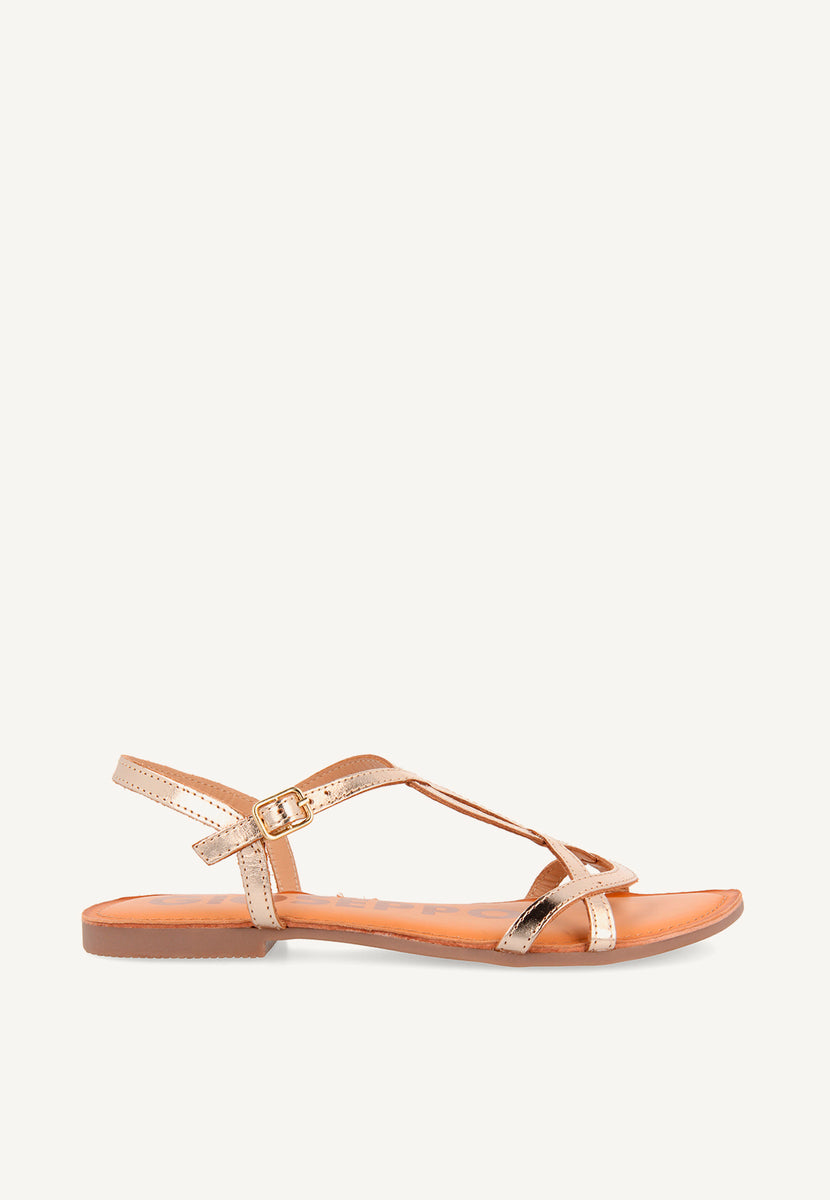 Sandalias de tiras finas doradas para mujer NAVASSA