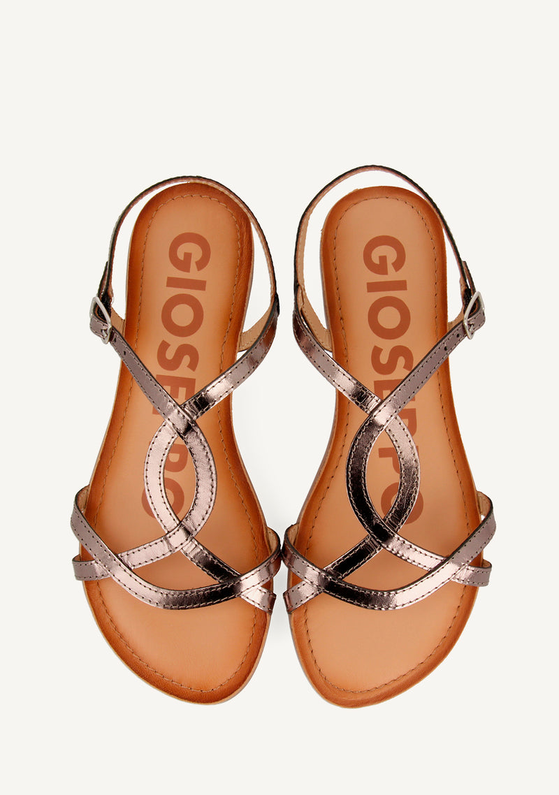Sandalias de tiras finas plomo para mujer NAVASSA