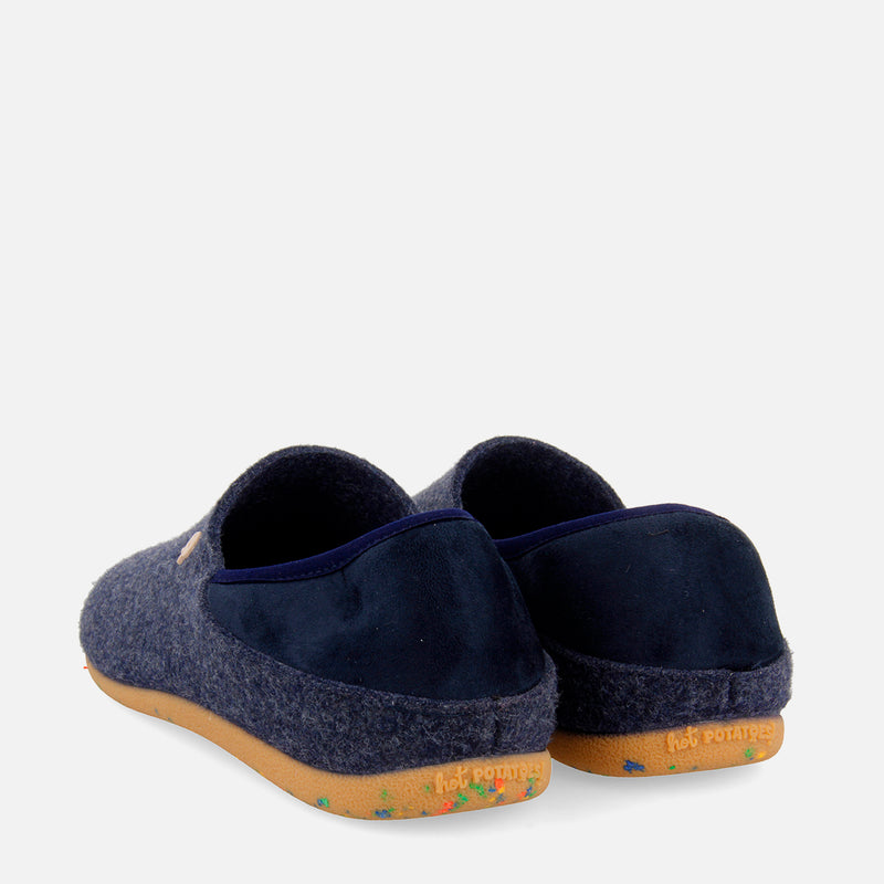 ZAPATILLAS DE ESTAR POR CASA AZUL MARINO DE LA COLECCIÓN HOT POTATOES ORSK