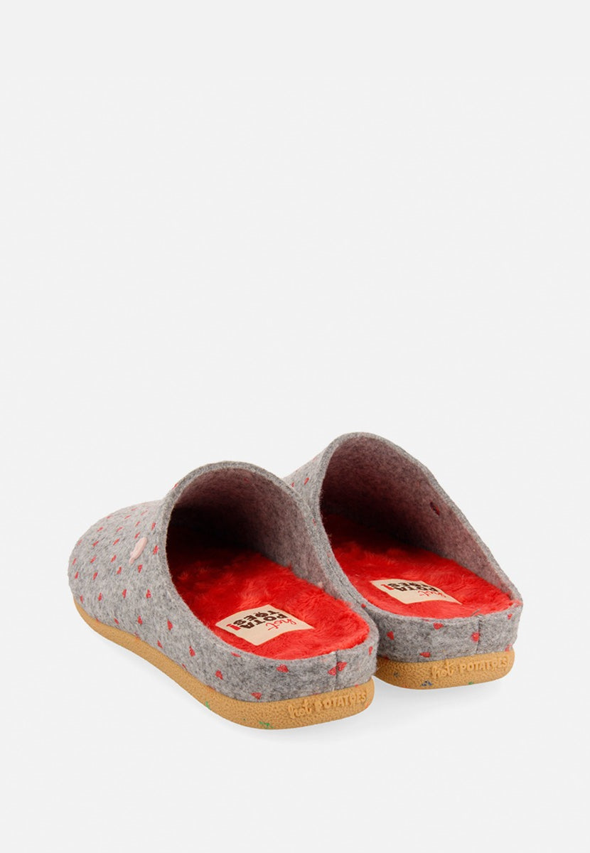 ZAPATILLAS GRISES DE ESTAR POR CASA DE LA COLECCIÓN HOT POTATOES HITTISAU
