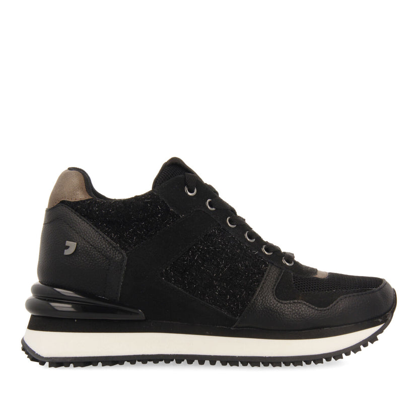 Sneakers nere monocolore da donna lellig con zeppa interna