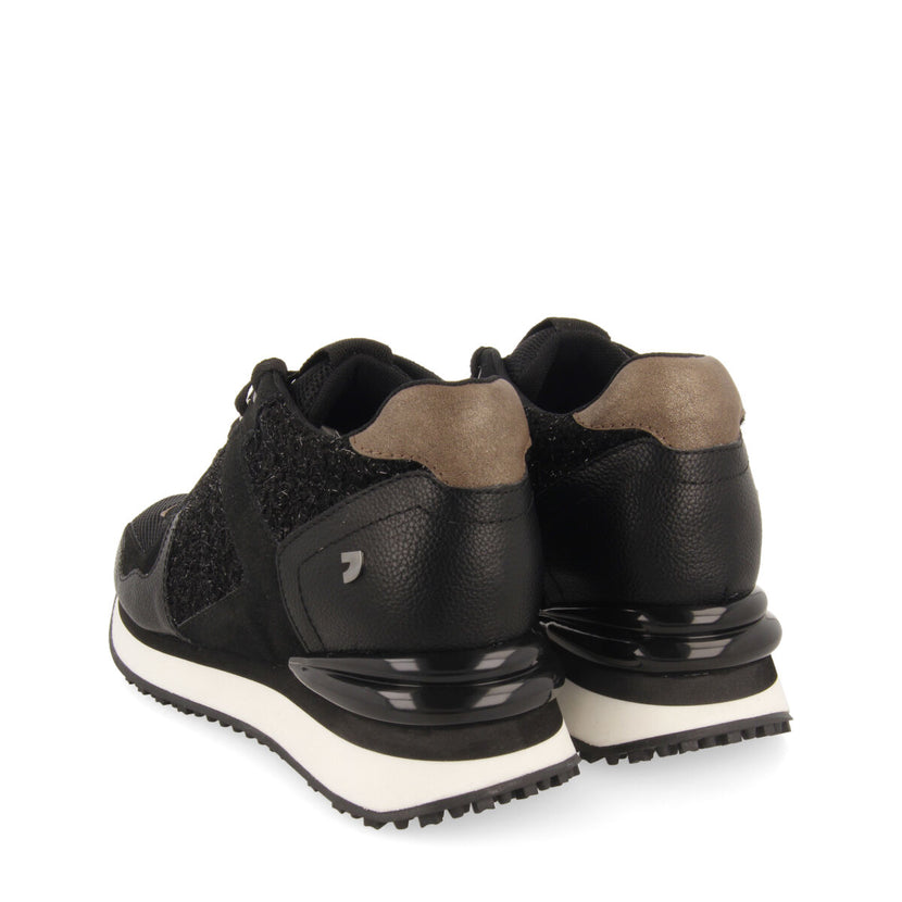 Sneakers nere monocolore da donna lellig con zeppa interna