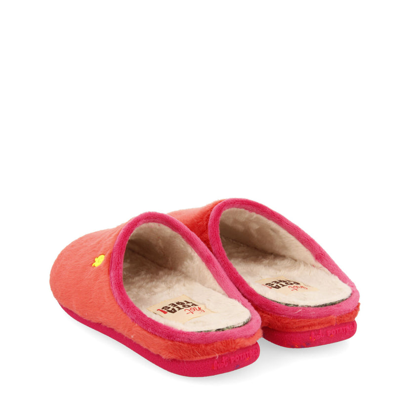 Zapatillas infantiles de estar por casa color coral hot potatoes kamanje