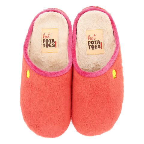 ZAPATILLAS INFANTILES DE ESTAR POR CASA COLOR CORAL HOT POTATOES KAMANJE