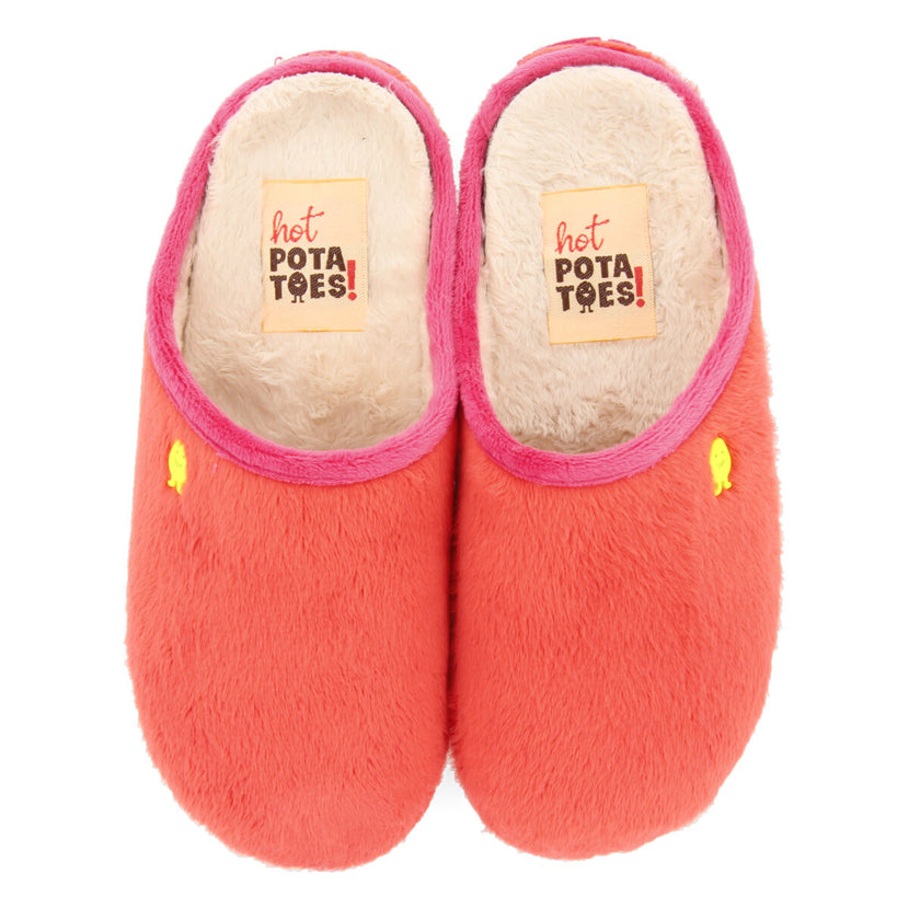 Zapatillas infantiles de estar por casa color coral hot potatoes kamanje