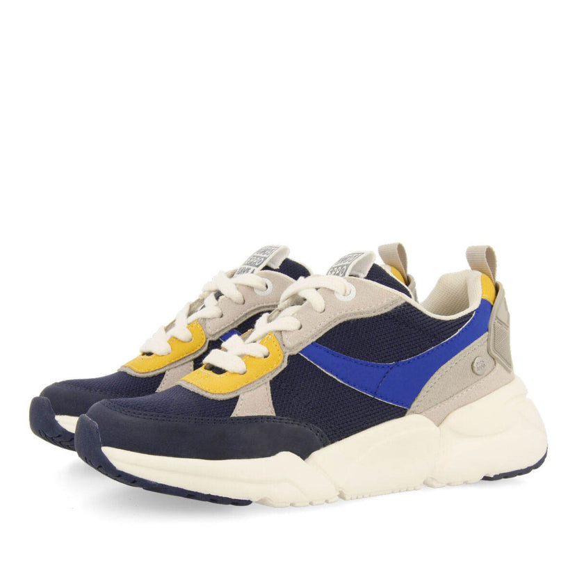 Sneakers azul marino con suela alta para niño resende