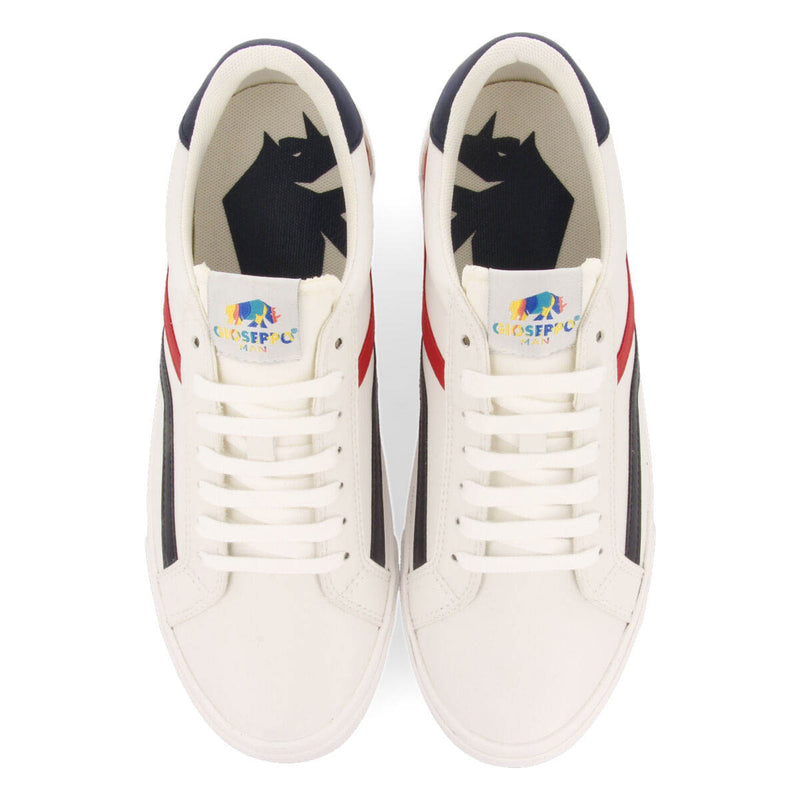 Sneakers multicolor con detalles en azul marino y rojo para hombre uzeste