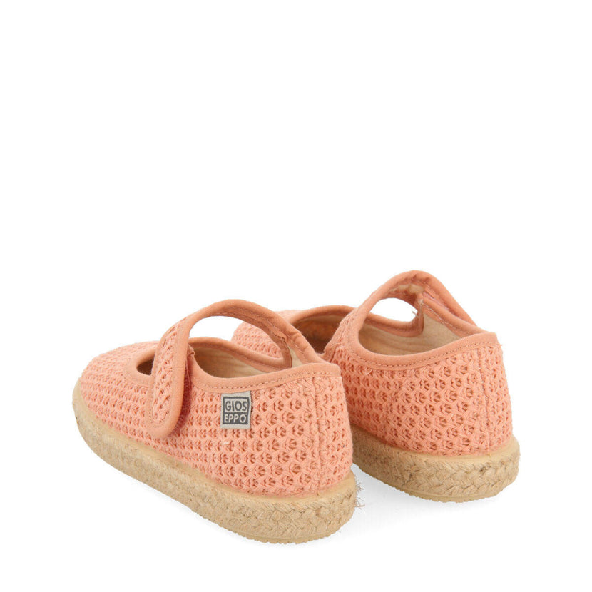 Zapatos tipo espadrille color rosa de rejilla para niña seine