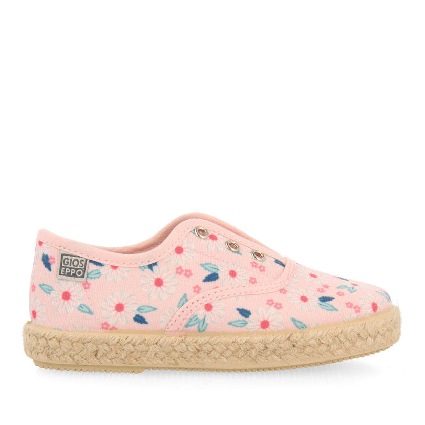 Espadrilles tipo oxford color rosa con estampado de colores para niña taguig