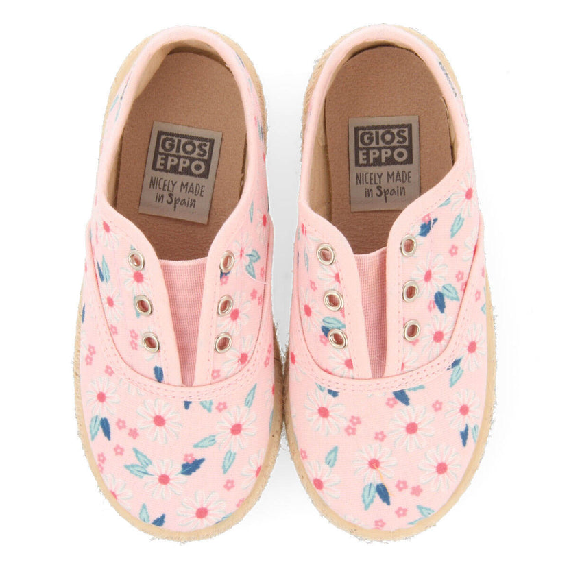 Espadrilles tipo oxford color rosa con estampado de colores para niña taguig