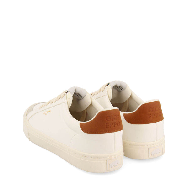 Sneakers blancas con detalles en color cuero para hombre roujan