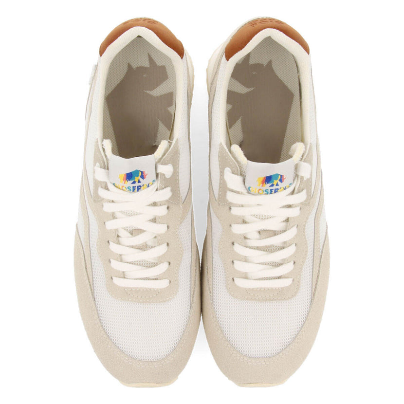 Sneakers blancas aspecto retro para hombre mazunte
