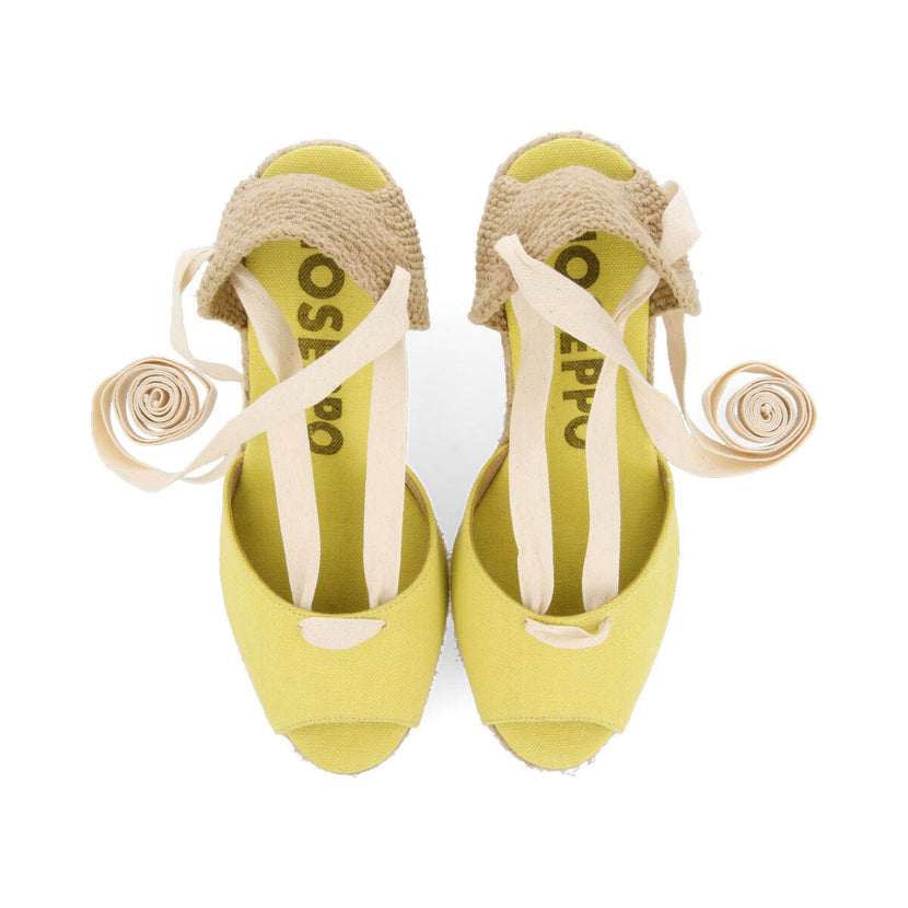 Sandalias tipo espadrille lima con cuña de yute para mujer buriti