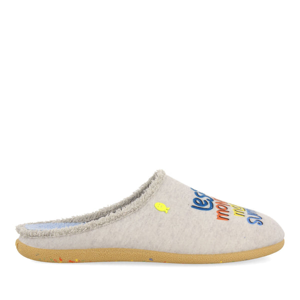 Zapatillas de estar por casa gris itapevi