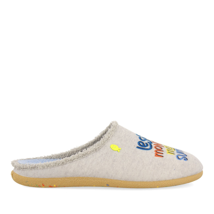 Zapatillas de estar por casa gris itapevi