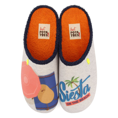 ZAPATILLAS DE ESTAR POR CASA GRIS PADANG