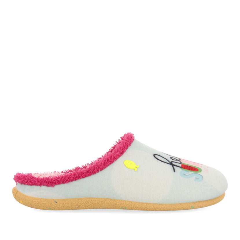 Zapatillas de estar por casa turquesa bambui