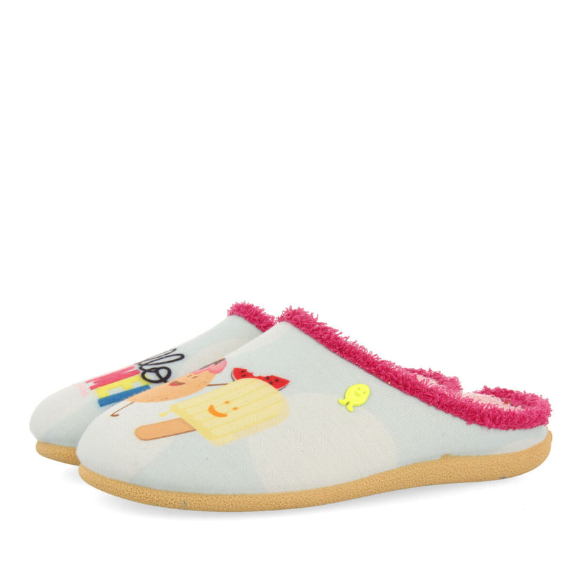 Zapatillas de estar por casa turquesa bambui