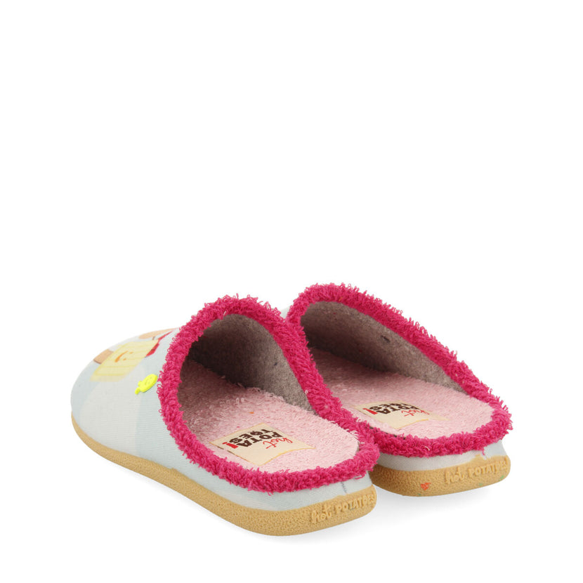 Zapatillas de estar por casa turquesa bambui