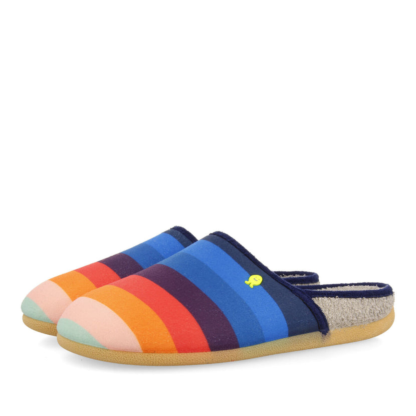 Zapatillas de estar por casa multicolor caetite