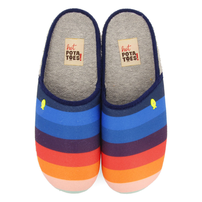 Zapatillas de estar por casa multicolor caetite