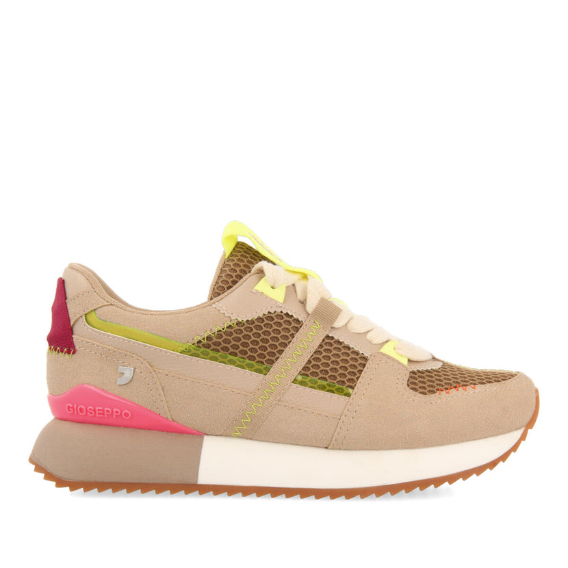 Sneakers beige con texturas para mujer thorens