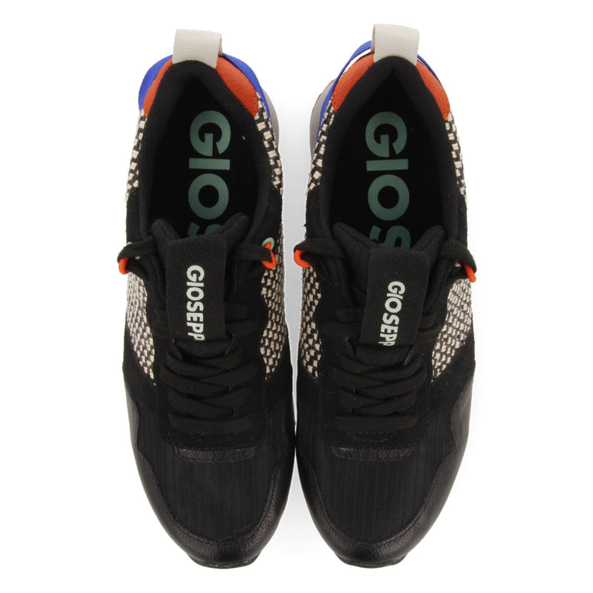 Sneakers negras con texturas y detalles para mujer luzon