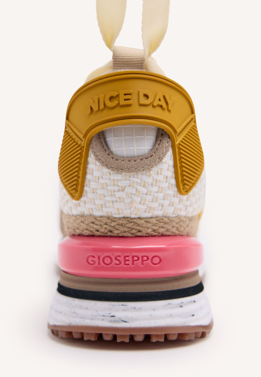 Sneakers beige tipo espadrille con cuña para mujer coinches