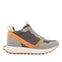 Sneakers gris de inspiración retro con cuña interna para mujer vincly