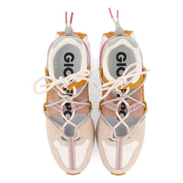 Sneakers blancas de corte semiabierto para mujer leogane