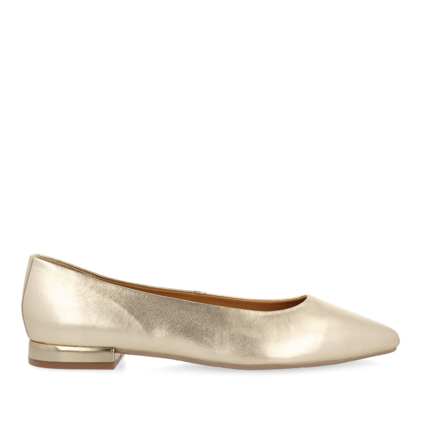 Bailarinas platino de piel con puntera fina para mujer trappes