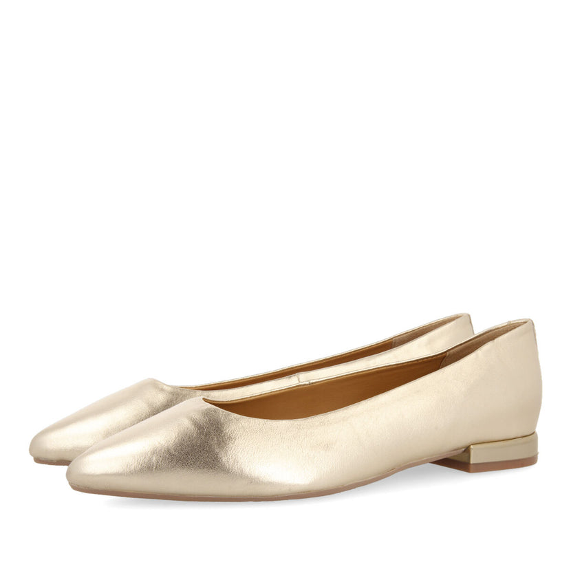 Bailarinas platino de piel con puntera fina para mujer trappes