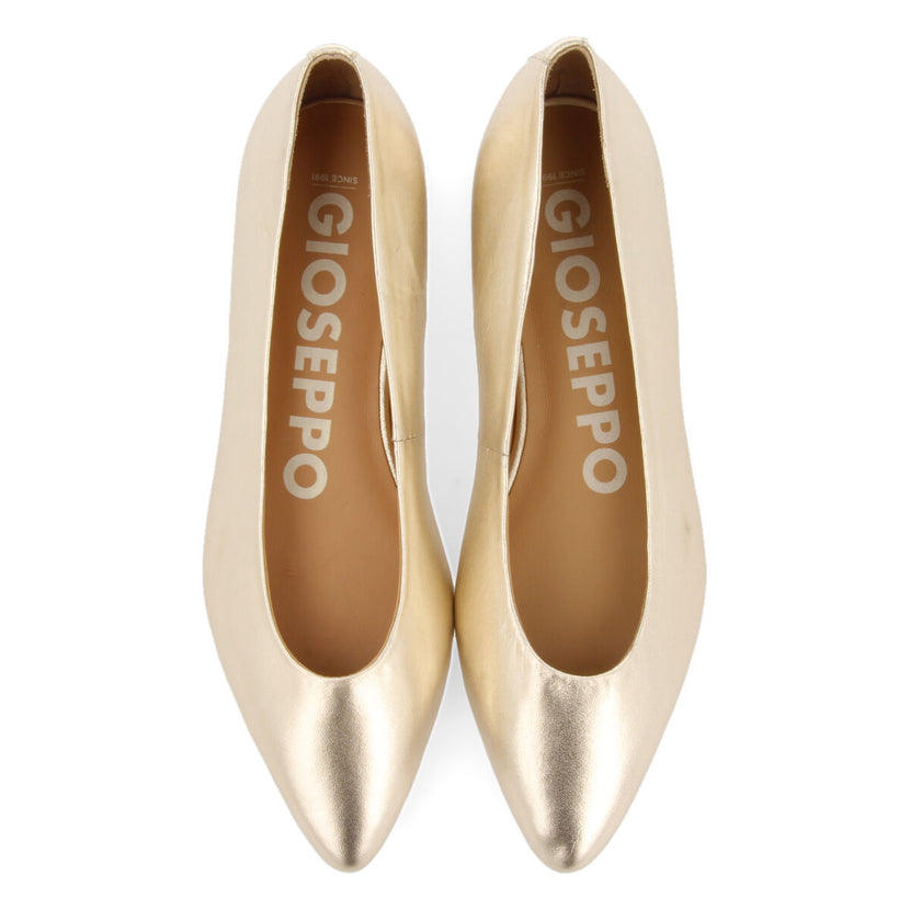 Bailarinas platino de piel con puntera fina para mujer trappes