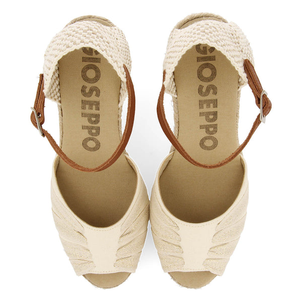 SANDALIAS TIPO ESPADRILLE BLANCAS CON CUÑA DE YUTE PARA MUJER ALTEVIK