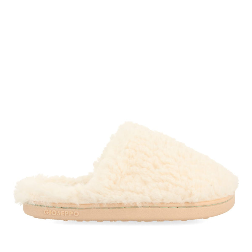 Zapatillas de estar por casa destalonadas blancas para niña y niño senja