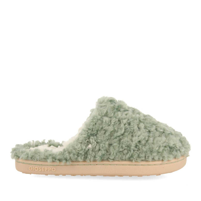 Zapatillas de estar por casa destalonadas verde menta para niña y niño senja