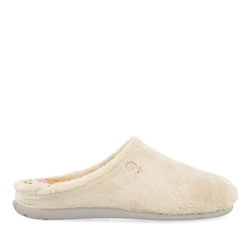 Zapatillas de estar por casa infantiles de pelo beige cavour