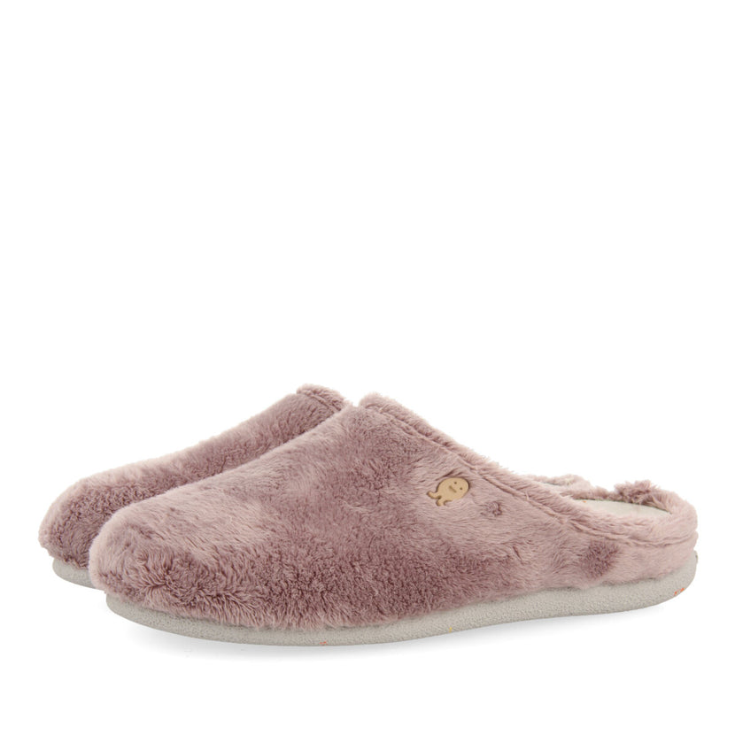 Zapatillas de estar por casa infantiles de pelo malva cavour
