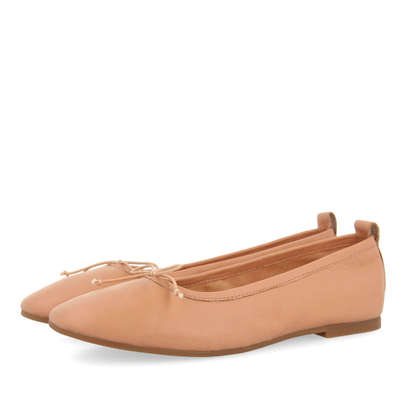 Ballerines nude en peau pour femme pierbach