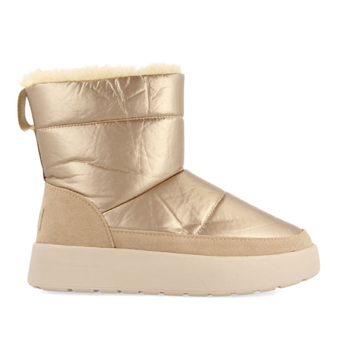 BRECHIN GOLD QUILTED SHEARLING BOOTS