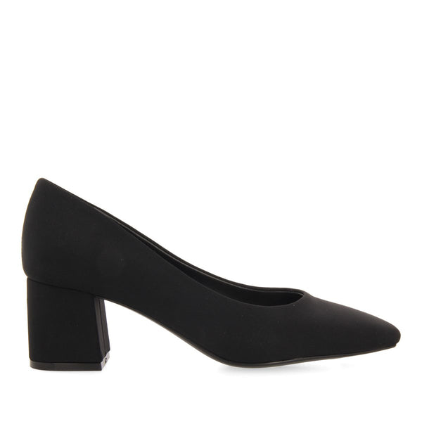 Zapatos de salón negros con puntera cuadrada para mujer flachau