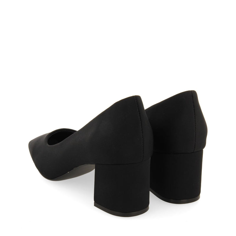 Zapatos de salón negros con puntera cuadrada para mujer flachau