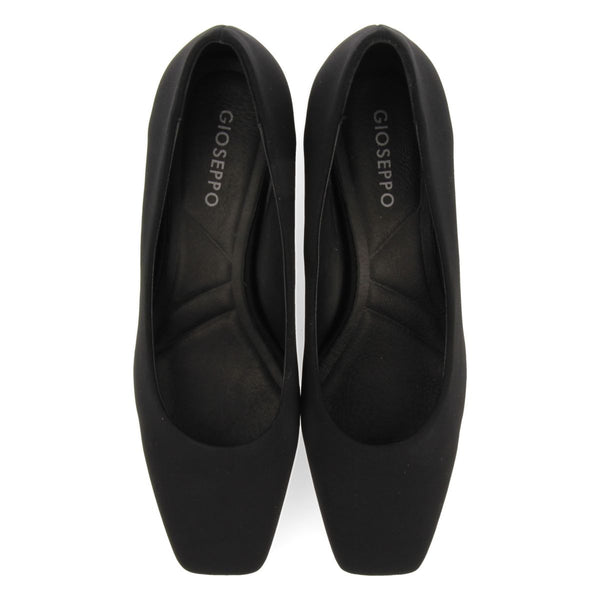 Zapatos de salón negros con puntera cuadrada para mujer flachau