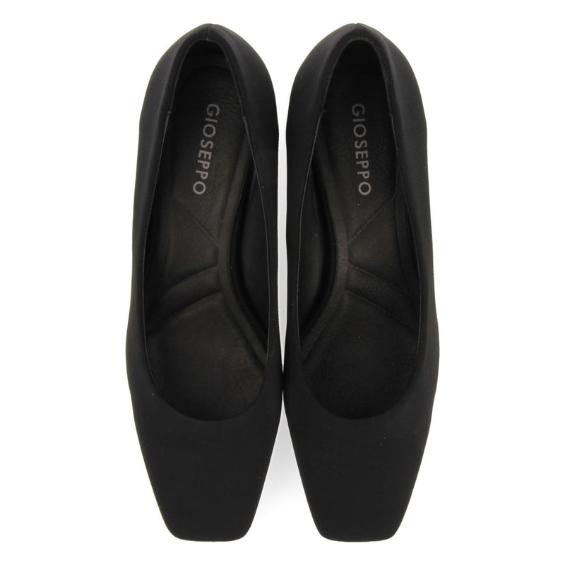 Zapatos de salón negros con puntera cuadrada para mujer flachau
